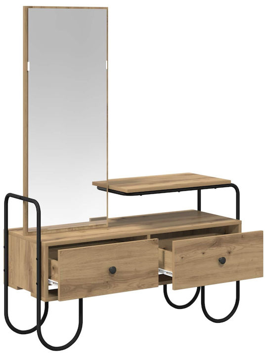 Wooden Desk Oak 100x36.5x136cm