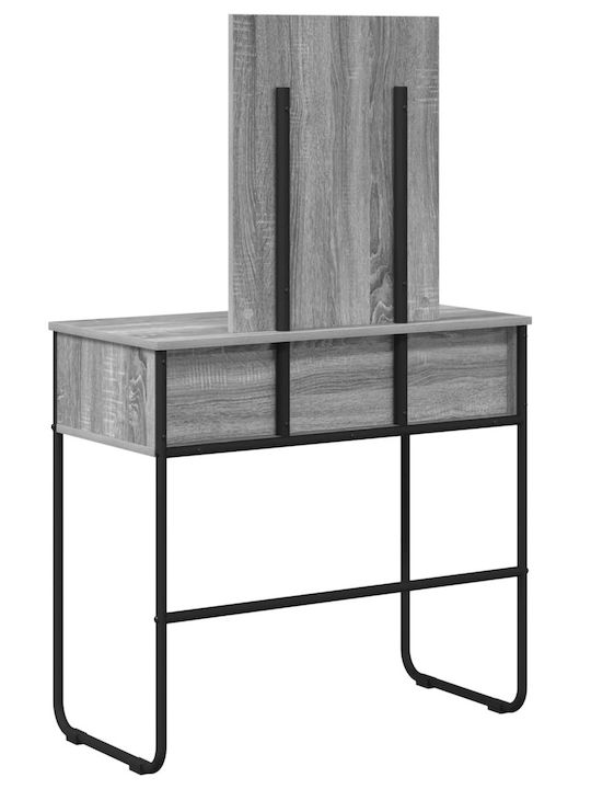 Γραφείο Ξύλινο Γκρι 81x40x131εκ.