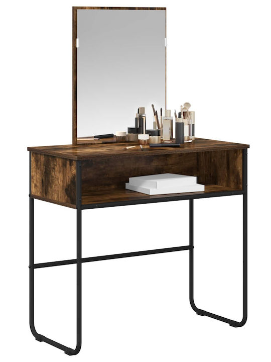 Smoked Oak Wooden Desk 81x40x131cm