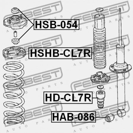 Rear Shock Absorber Honda Accord Cl9 2003-2008 Eu 52722-sda-a01