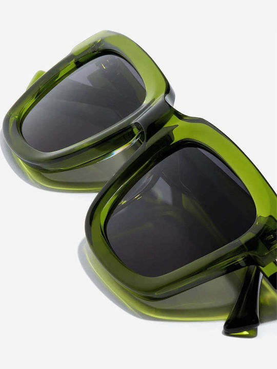 Hawkers One Uptown Men's Sunglasses with Green Horn-Rimmed Frame