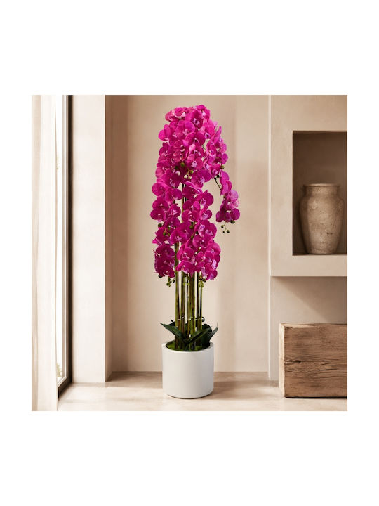 Künstliche Orchidee Fuchsie 150cm Topfpflanze 87555-1