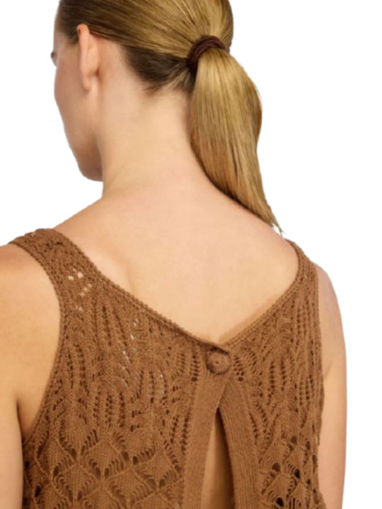 Women's Cotton Sweater Brown S6SF01 T89 1