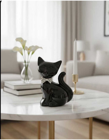 SteweHome Διακοσμητική Γάτα από Πορσελάνη 14x17x17cm SteweHome Διακοσμητική Γάτα από Πορσελάνη 14x17x17cm