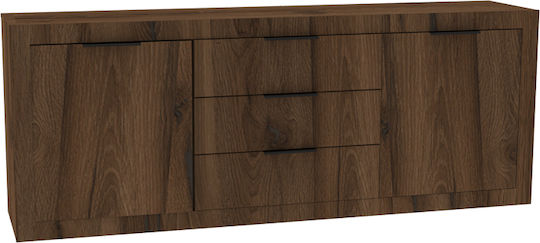 Μπουφές Doha από Ξύλο με Συρτάρια Καρυδί 210x45x80.5cm