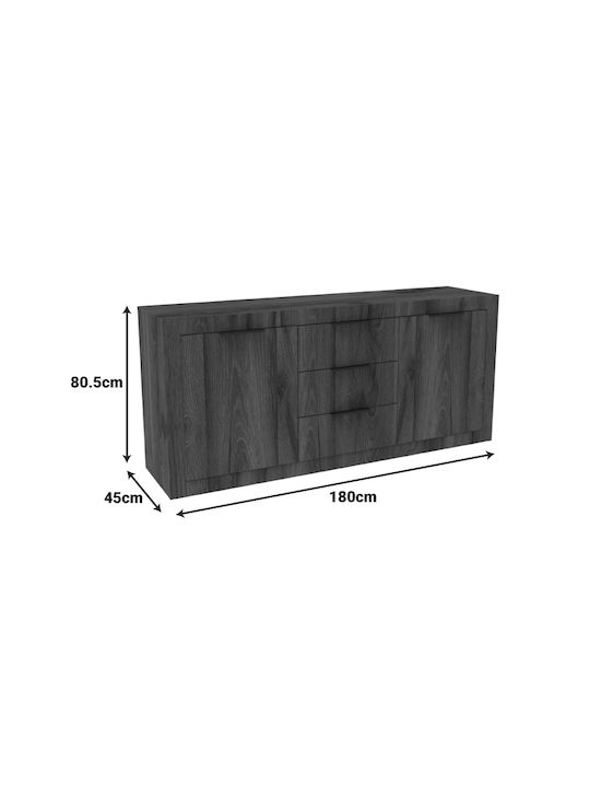 Sideboard Doha aus Holz mit Schubladen Kauri 180x45x80,5cm