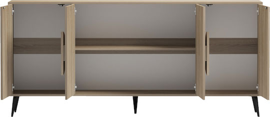 Μπουφές Savore από Ξύλο & Μέταλλο Μαυρα 180x35.5x82cm