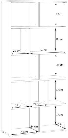Wandhalterung Holz Weiß 94x35x197cm
