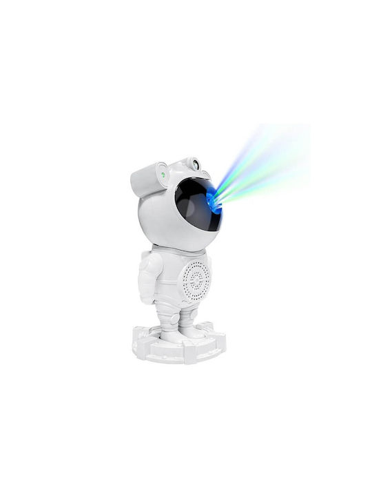 Led Rotating Kids Lamp Projector with Star Projection White 23.5x11.7x11.7cm