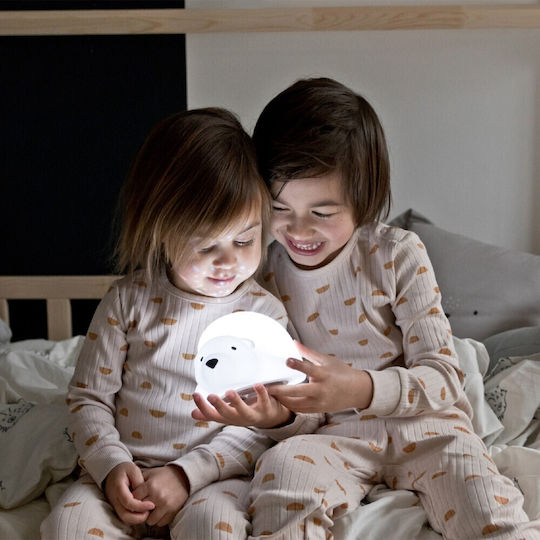 Flow Led Παιδικό Φωτιστικό Projector Bjorn με Προβολή Αστεριών Λευκό