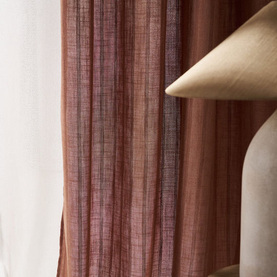Gofis Home Curtain with Pencil Pleat Rust Rust 705x295cm