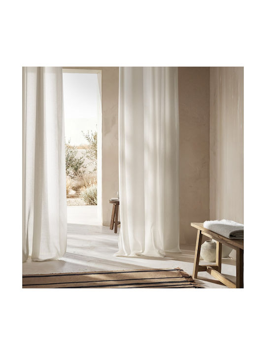 Gofis Home Κουρτίνα με Τρουκς Beige Beige 509x280εκ.