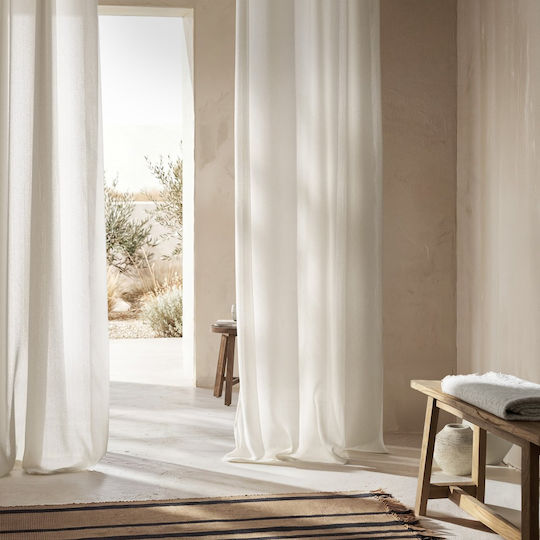 Gofis Home Κουρτίνα με Τρέσα Beige Beige 140x295εκ.