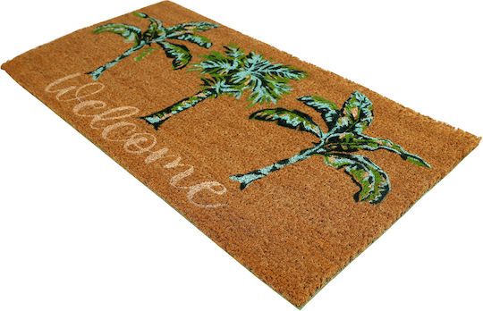 Velcoc Coconut Fiber Doormat with Non-Slip Backing Kera Green 40x70cm 14mm Thick