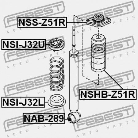 Κάλυμμα Πίσω Αμορτισέρ Nissan Murano Z51 2007.10-2014.08 Ca 55240-1aa0a