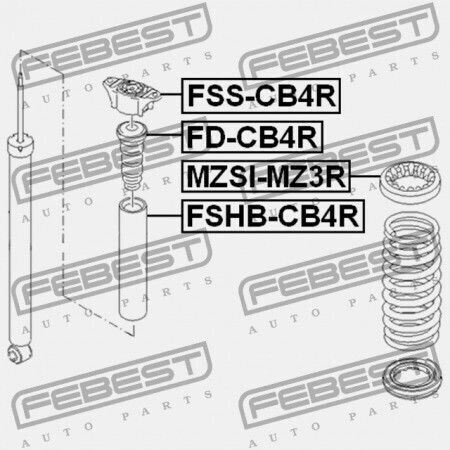 Заден Абсорбатор На Удари Rebound Ford Focus Cb4 2008-2011 Eu 1321003