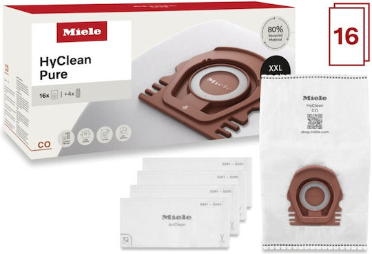 Miele Hyclean Pure Σακούλες Σκούπας 16τμχ Συμβατή με Σκούπα Miele