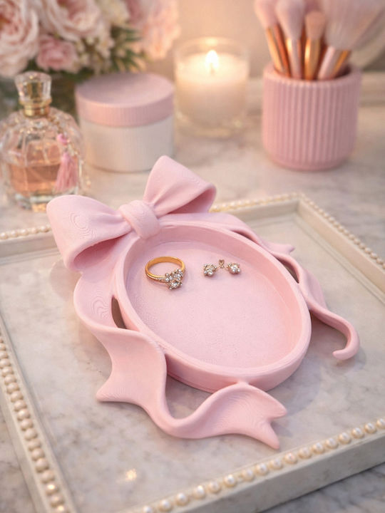 SteweHome Disc pentru bijuterii din plastic roz 15x14x15cm