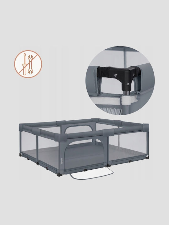 Lionelo Florence Xl Babypark Mit Matratze Graues 200x180cm