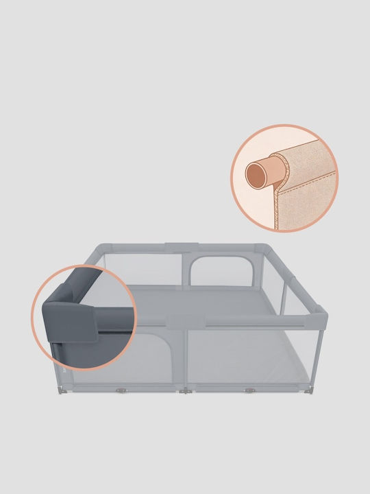 Lionelo Florence Xl Babypark Mit Matratze Graues 200x180cm