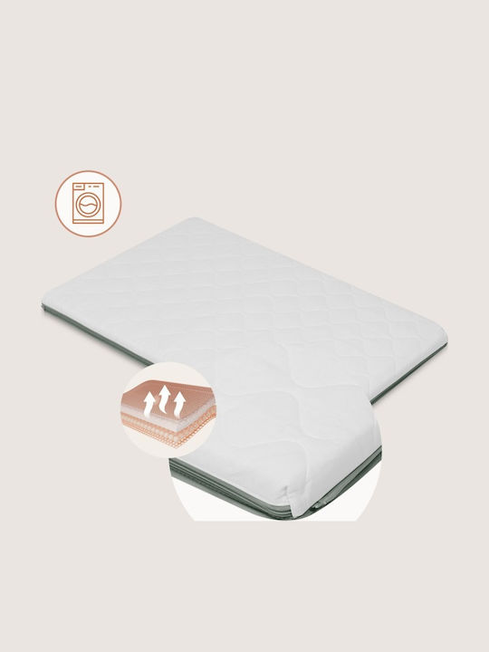 Lionelo Baby Cradle with Mattress Side Opening and Wheels Green
