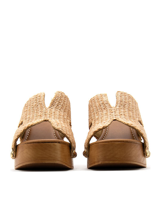 Steve Madden Δερμάτινα Πέδιλα Μπεζ
