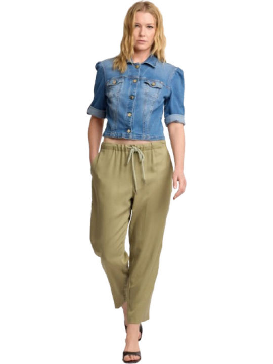 Women's Fabric Trousers Green