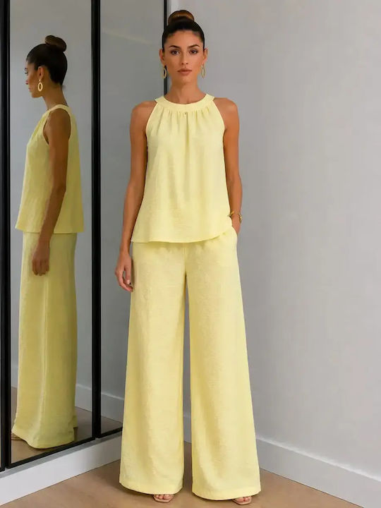 Women's Soft Yellow Kit with Trousers with Rubber Band