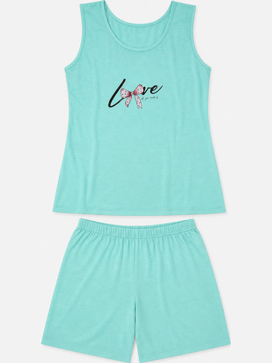 Cherry Summer Women's Pyjamas Set Menta