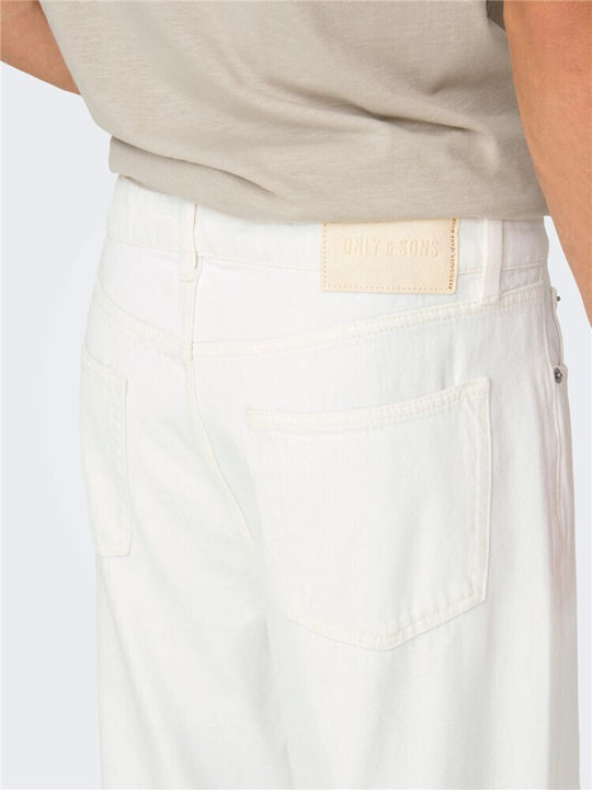 Herren Jeanshose mit Lose Anwendung Weiß
