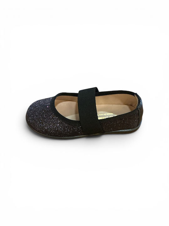 Kinder Pumps & Ballerinas mit elastischem Gurt Schwarz