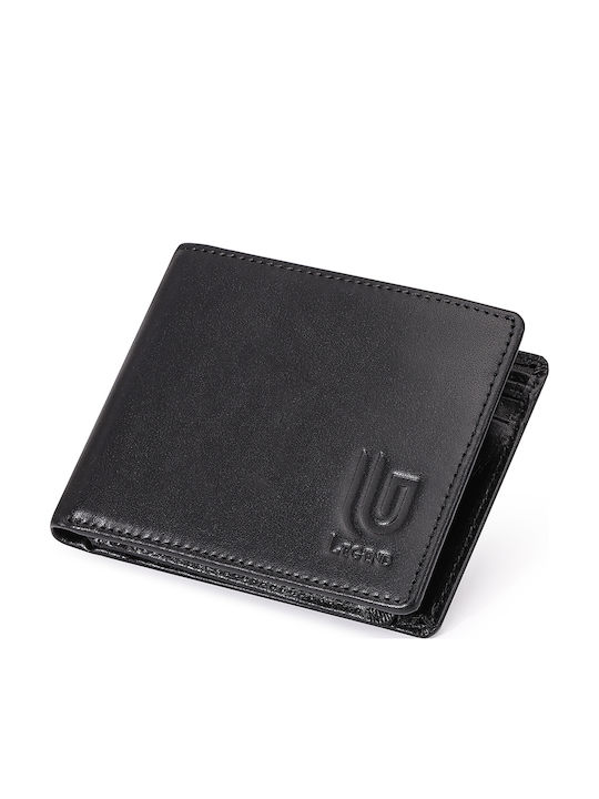 Мъжки кожен портфейл с RFID Черен