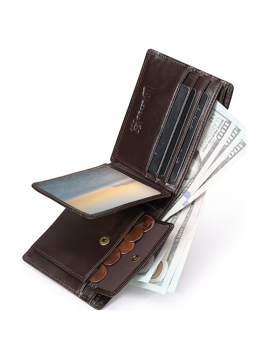 Leder Herrenbrieftasche mit RFID Braun
