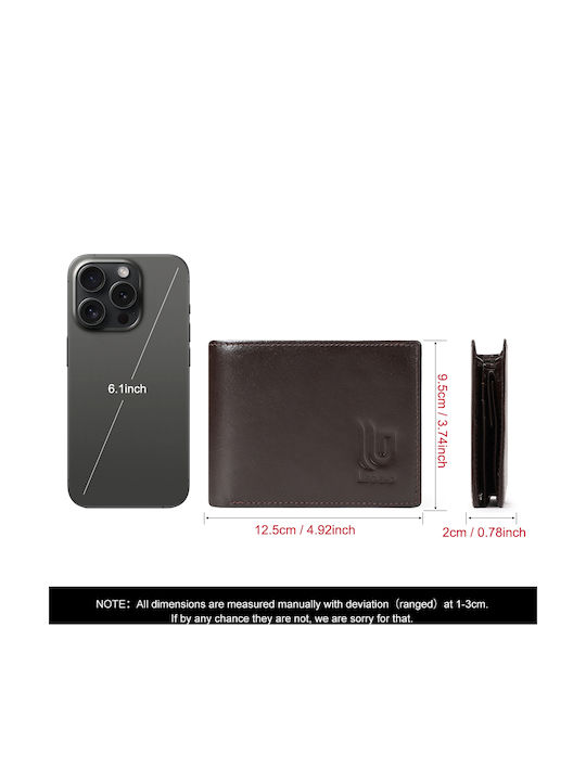 Leder Herrenbrieftasche mit RFID Braun