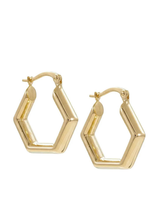 Gold Hoop Earrings 9K