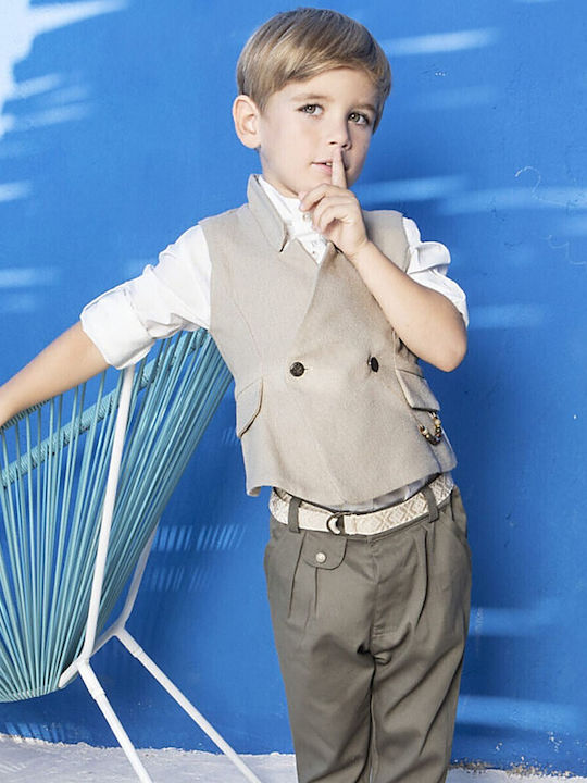 Baby Bloom Costum de Botez cu Vestă pentru Băiat Verde 5 Bucăți Baby Bloom Costum de Botez cu Vestă pentru Băiat Verde 5 Bucăți