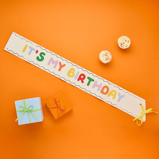 Κορδέλα "it's My Birthday" Χάρτινη Playful Brights