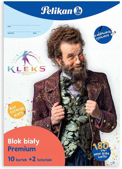 Bloc Creativ A4 10 Foi + 2 Tutoriale Kleks Pagini Groase Pelikan