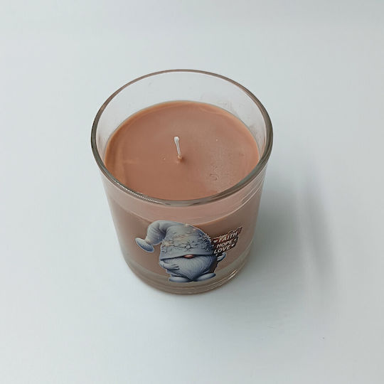 Christmas Glass Candle Brown
