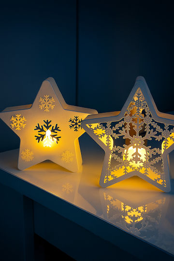 SteweHome Weihnachtskerze Weiß