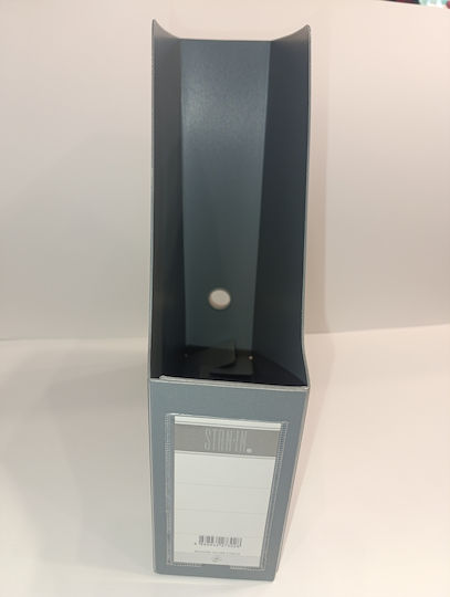 Plastic Grey Magazine File Organiser 24.5x7.5x31.5cm Stan-in