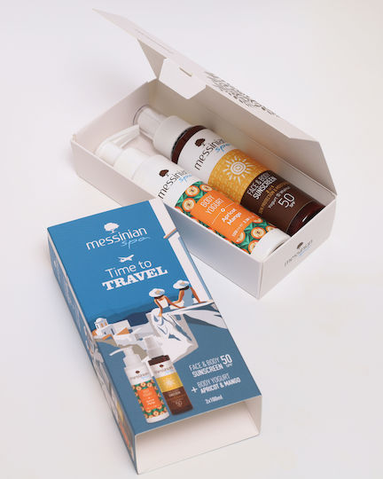 Messinian Spa Time to Travel Σετ με Αντηλιακό Προσώπου & Σώματος SPF50 2τμχ