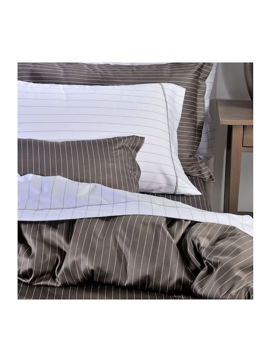 Down Town Home Σετ Σεντόνια King Size 290x280εκ. D.grey (4τμχ)