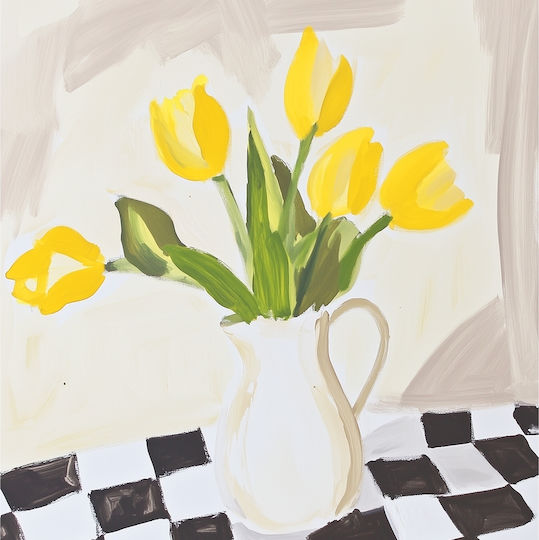 Διακοσμητικό Πλακάκι Φυσική Πέτρα Yellow Flowers