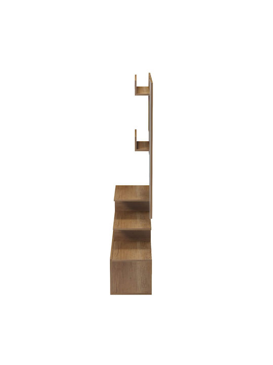 Hallway Furniture with Mirror and Shoe Rack Natural 100x30x61cm