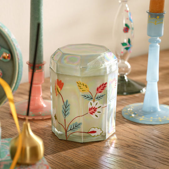 Stewehome Obiect Decorativ Manual Pictat Capac Sticlă Verde 10x10 Cm