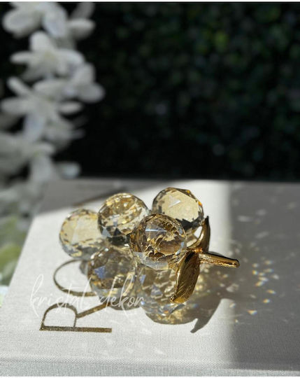 Stewehome Set 3 Bucăți Decoruri Cristaline Struguri Aurii
