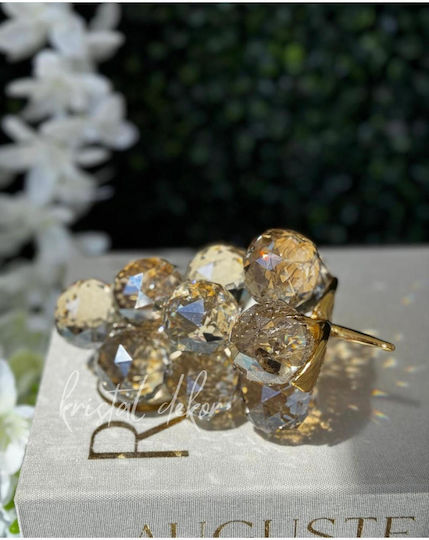 Stewehome Set 3 Stück Kristall Dekorative Trauben Gold