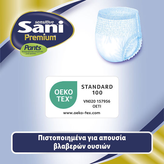 Sani Sensitive Premium Πάνες Βρακάκι Ακράτειας No 3 Large 4x12τμχ