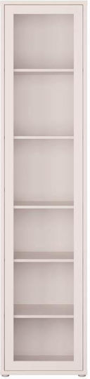 Alice Hängende Wohnzimmer-Vitrine aus Spanplatte in Sand mit Glas 50x35x215cm